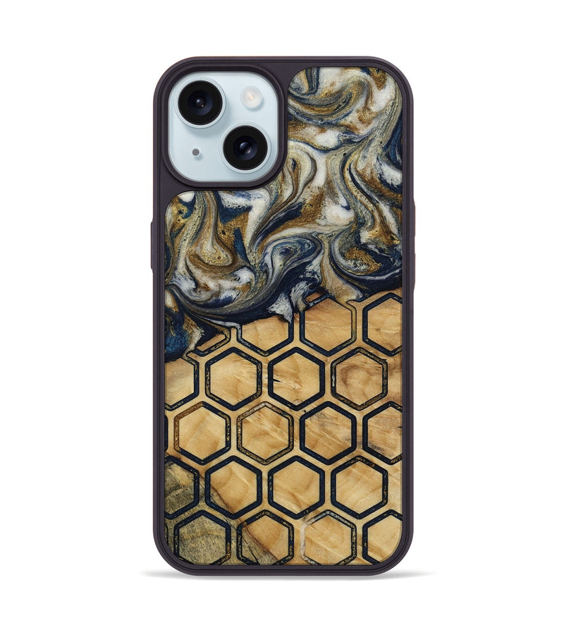 iPhone 15 Wood Phone Case - Shanta (Pattern, 812061)