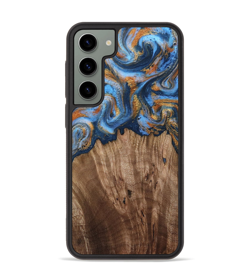 Galaxy S23 Plus Wood Phone Case - Lillie (Teal & Gold, 812075)
