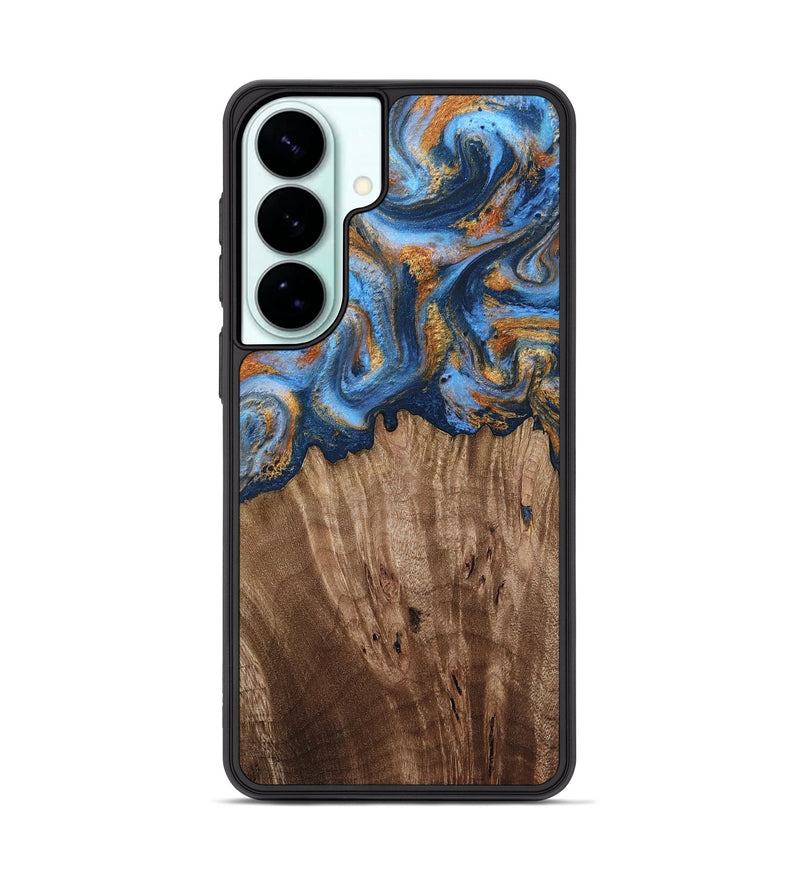 Galaxy S26 Plus Wood Phone Case - Lillie (Teal & Gold, 812075)