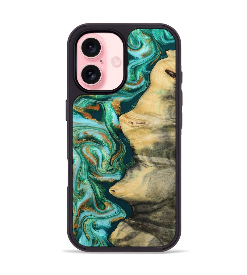 iPhone 16 Wood Phone Case - Ainara (Green, 812076)