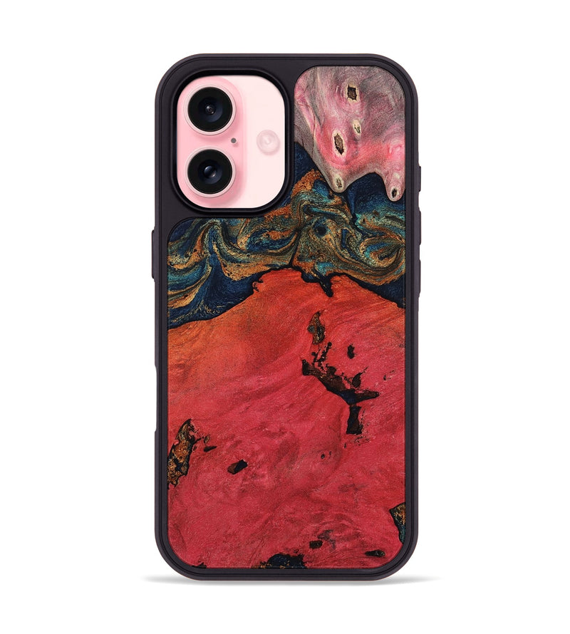 iPhone 16 Wood Phone Case - Clark (Red, 812096)