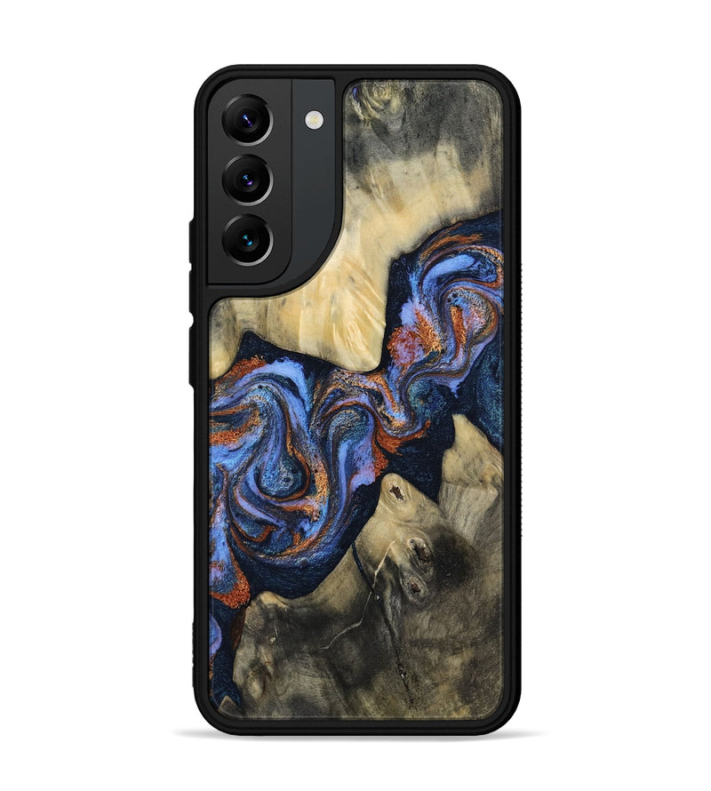 Galaxy S22 Plus Wood Phone Case - Susie (Teal & Gold, 812117)