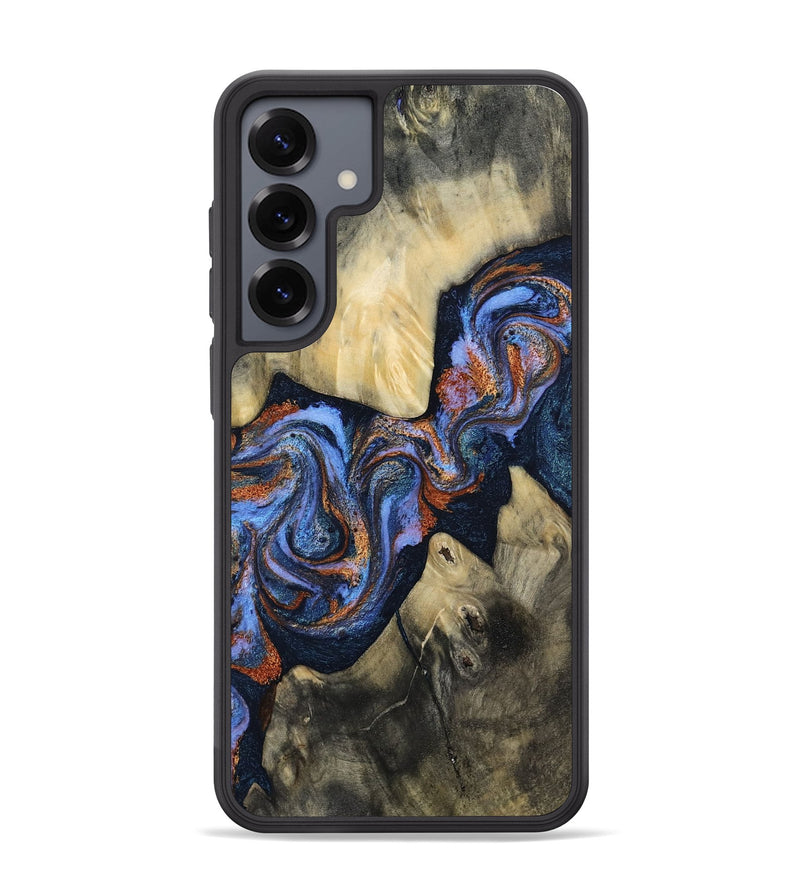 Galaxy S25 Plus Wood Phone Case - Susie (Teal & Gold, 812117)