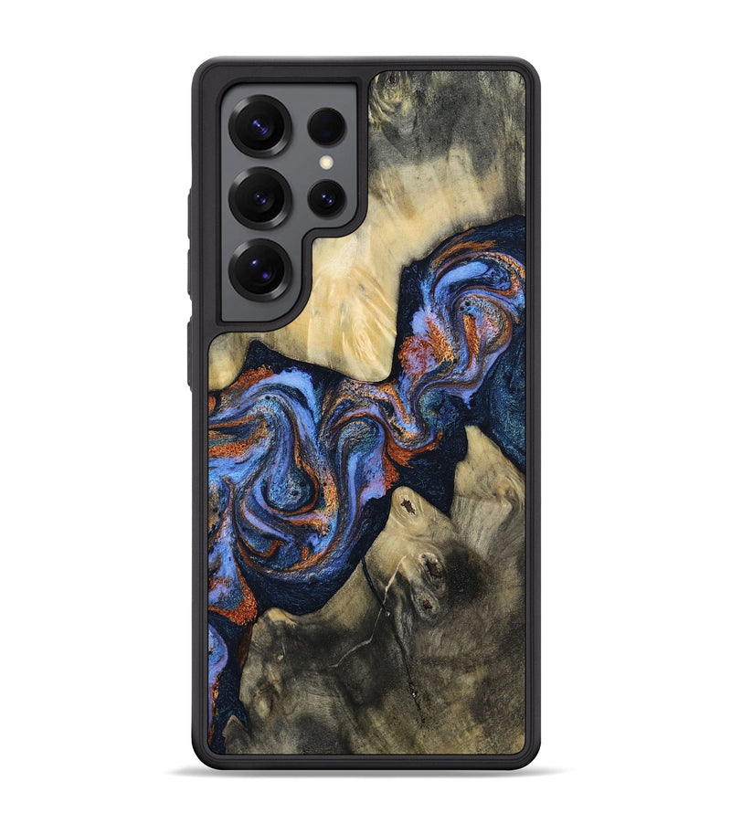 Galaxy S25 Ultra Wood Phone Case - Susie (Teal & Gold, 812117)