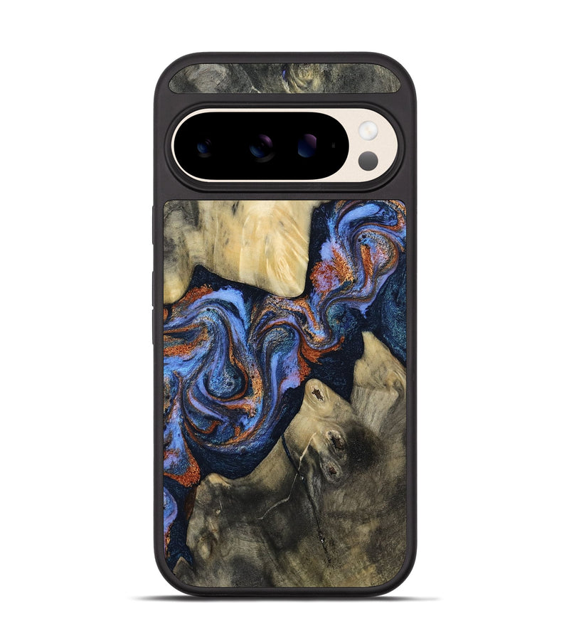 Pixel 10 Wood Phone Case - Susie (Teal & Gold, 812117)