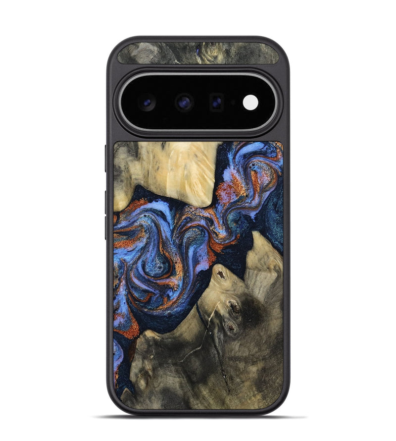 Pixel 11 Pro Wood Phone Case - Susie (Teal & Gold, 812117)