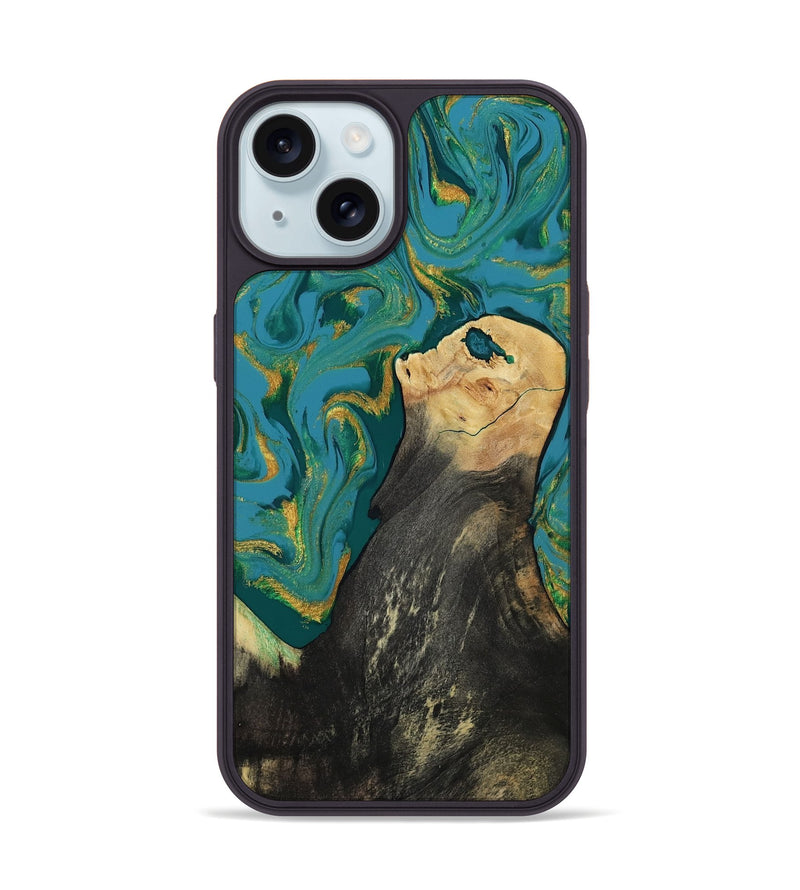 iPhone 15 Wood Phone Case - Joann (Green, 812120)