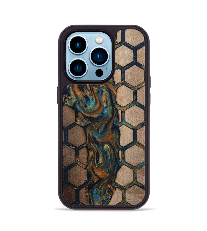 iPhone 14 Pro Wood Phone Case - Malik (Pattern, 812144)