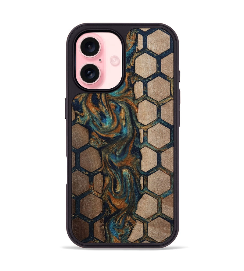 iPhone 16 Wood Phone Case - Malik (Pattern, 812144)