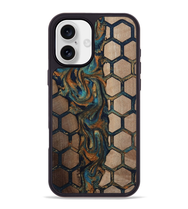 iPhone 16 Plus Wood Phone Case - Malik (Pattern, 812144)
