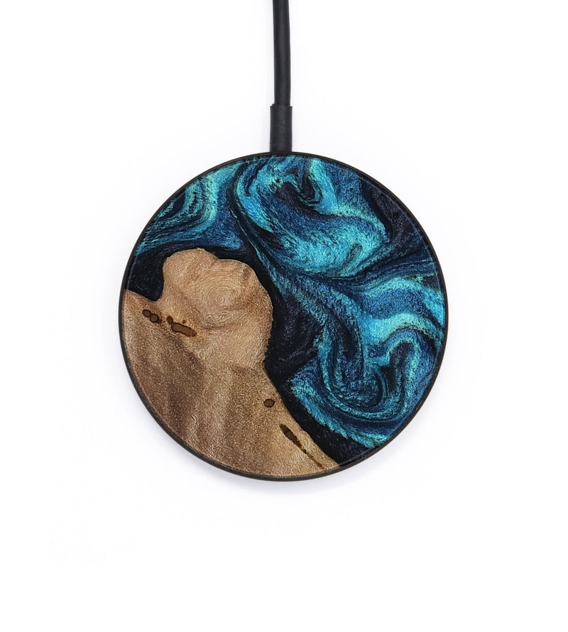 Circle Wood Wireless Charger - Bentley (Blue, 812147)
