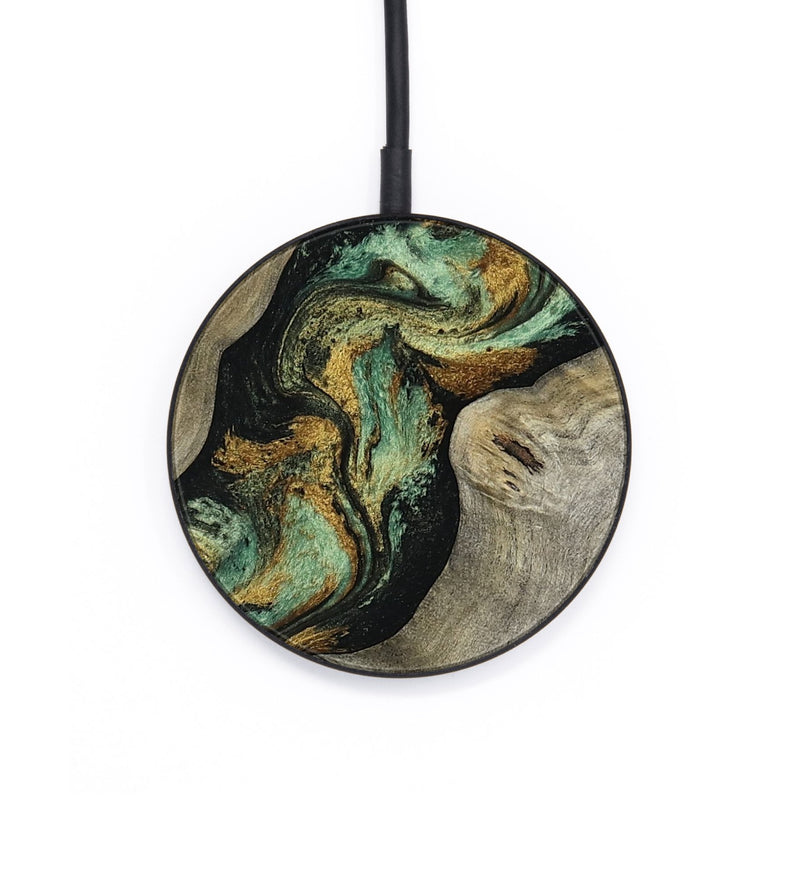 Circle Wood Wireless Charger - Roman (Green, 812175)