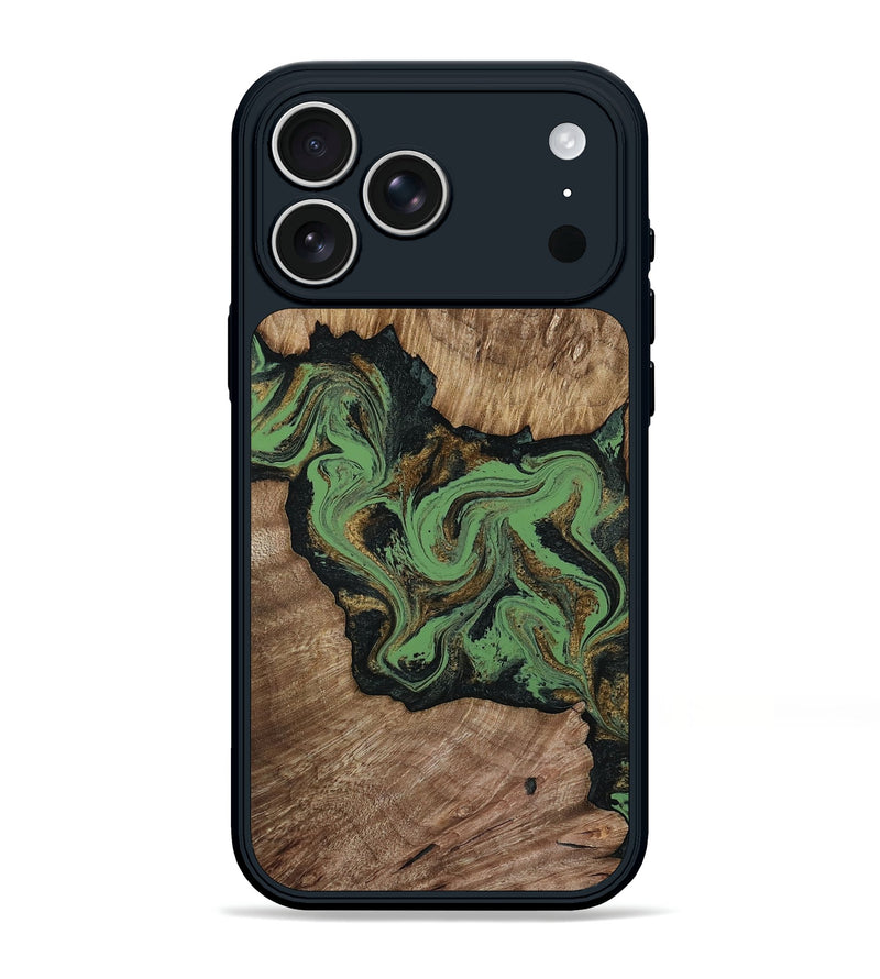 iPhone 17 Pro Max Wood Phone Case - Alissa (Green, 812177)