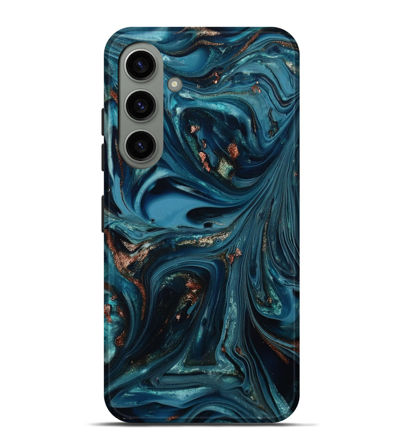 Galaxy S24 Plus ResinArt Live Edge Phone Case - Talan (Teal & Gold, 812212)