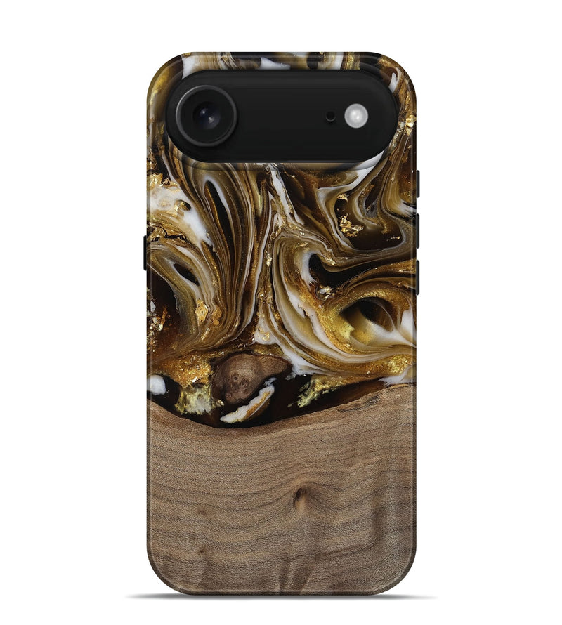 iPhone 17 Air Wood Live Edge Phone Case - Mayme (Black & White, 812215)
