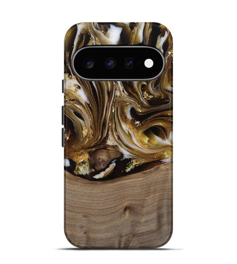 Pixel 11 Wood Live Edge Phone Case - Mayme (Black & White, 812215)