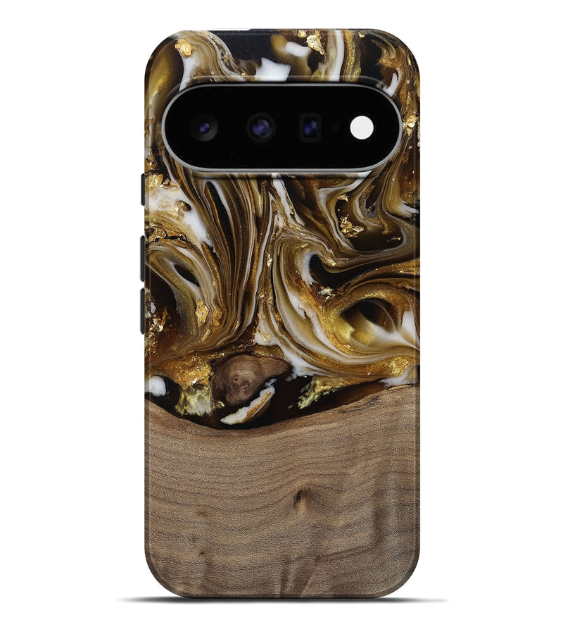 Pixel 11 Pro XL Wood Live Edge Phone Case - Mayme (Black & White, 812215)
