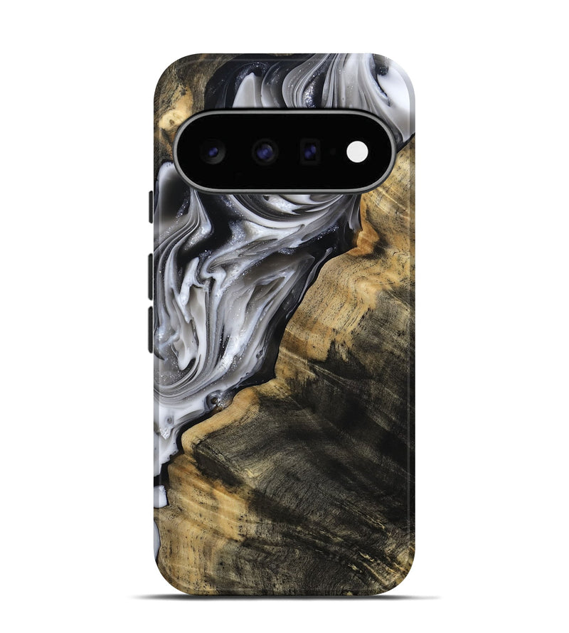 Pixel 11 Wood Live Edge Phone Case - Maudie (Black & White, 812219)