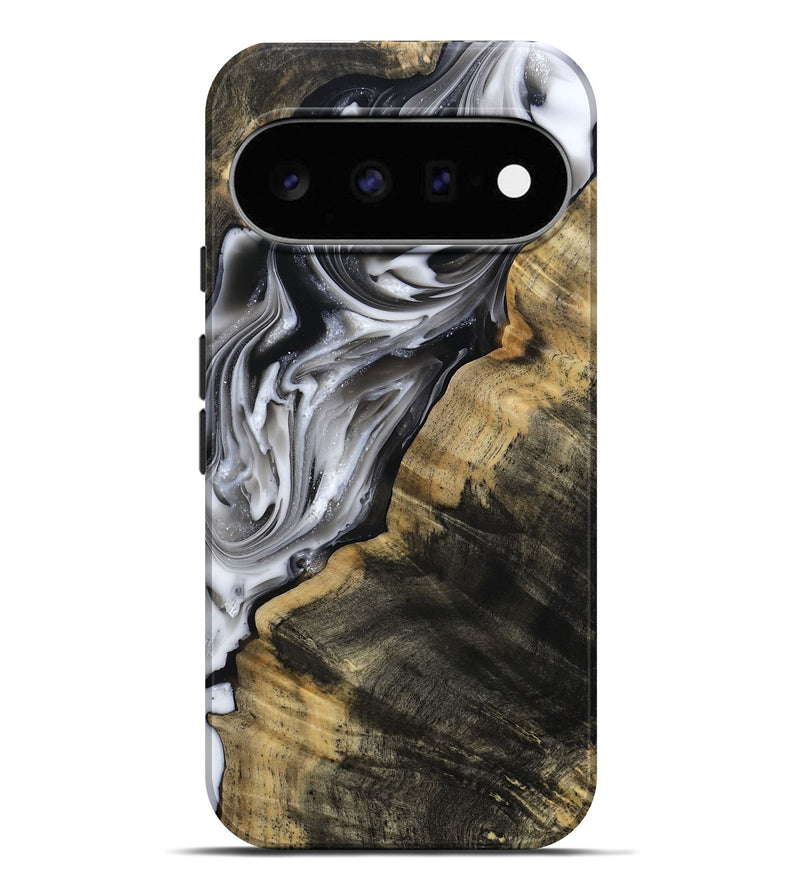 Pixel 11 Pro XL Wood Live Edge Phone Case - Maudie (Black & White, 812219)