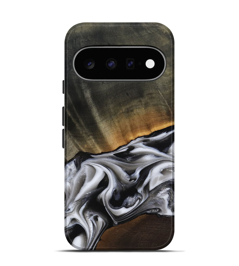 Pixel 11 Wood Live Edge Phone Case - Kylah (Black & White, 812220)