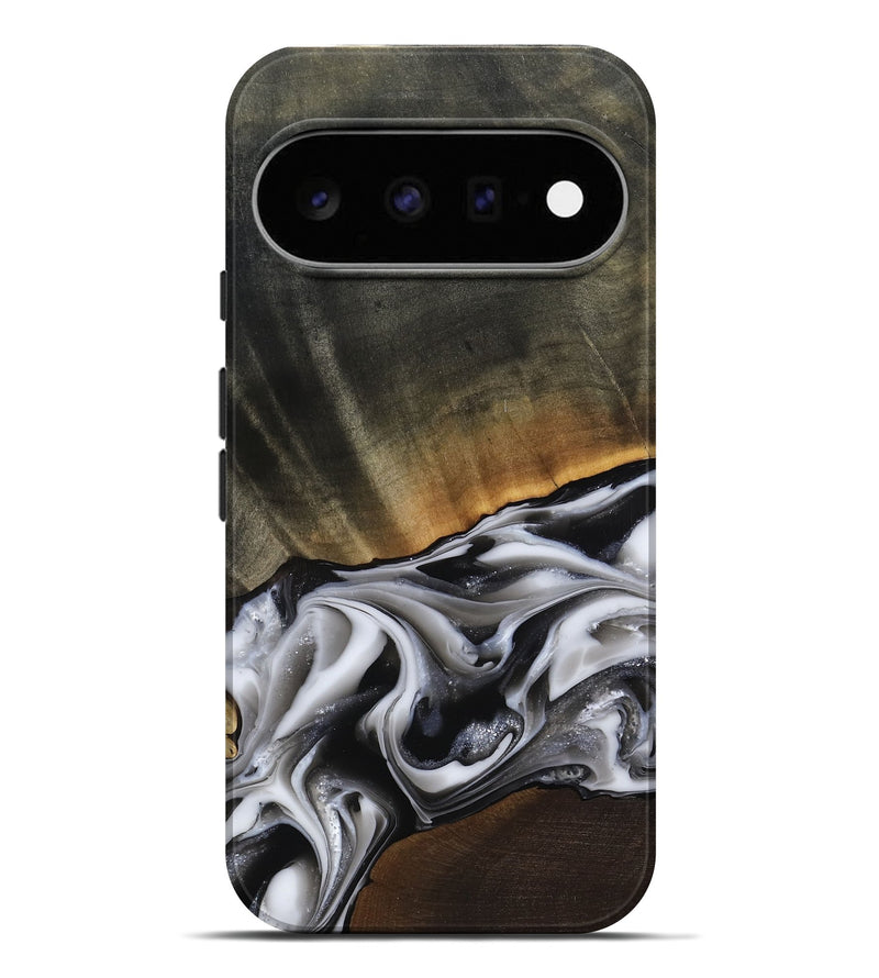 Pixel 11 Pro XL Wood Live Edge Phone Case - Kylah (Black & White, 812220)