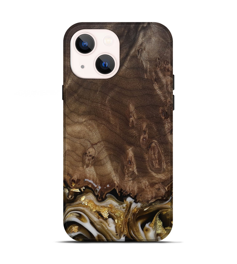 iPhone 13 Wood Live Edge Phone Case - Claud (Black & White, 812222)