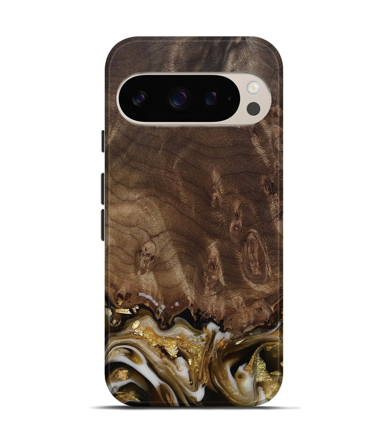 Pixel 9 Wood Live Edge Phone Case - Claud (Black & White, 812222)