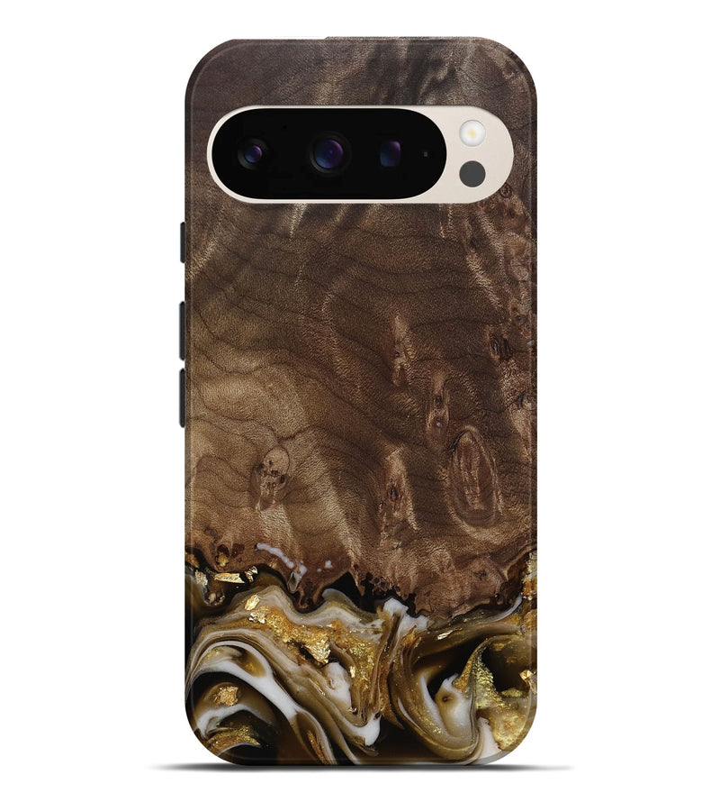 Pixel 9 Pro XL Wood Live Edge Phone Case - Claud (Black & White, 812222)