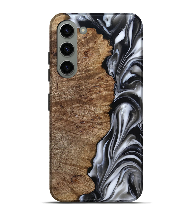 Galaxy S23 Plus Wood Live Edge Phone Case - Thiago (Black & White, 812228)