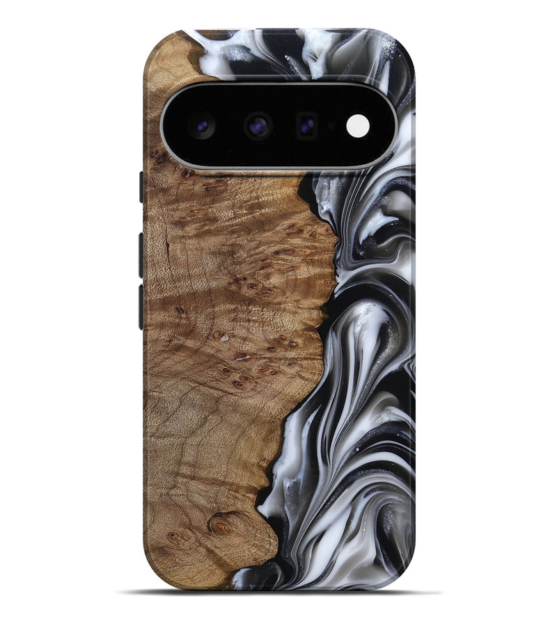 Pixel 11 Pro XL Wood Live Edge Phone Case - Thiago (Black & White, 812228)