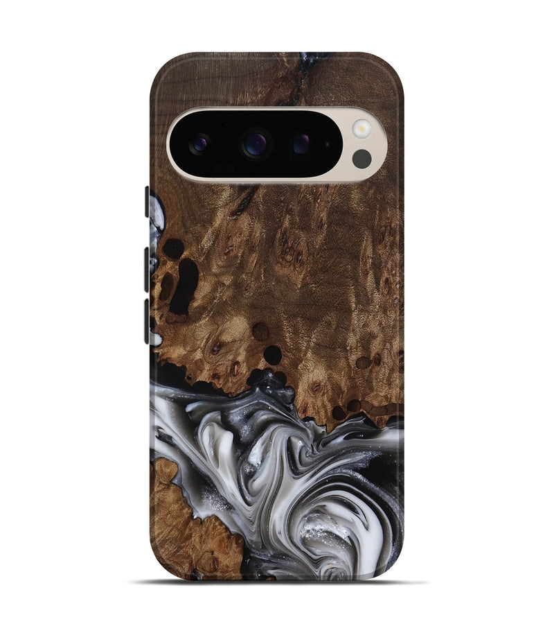 Pixel 10 Wood Live Edge Phone Case - Paityn (Black & White, 812230)