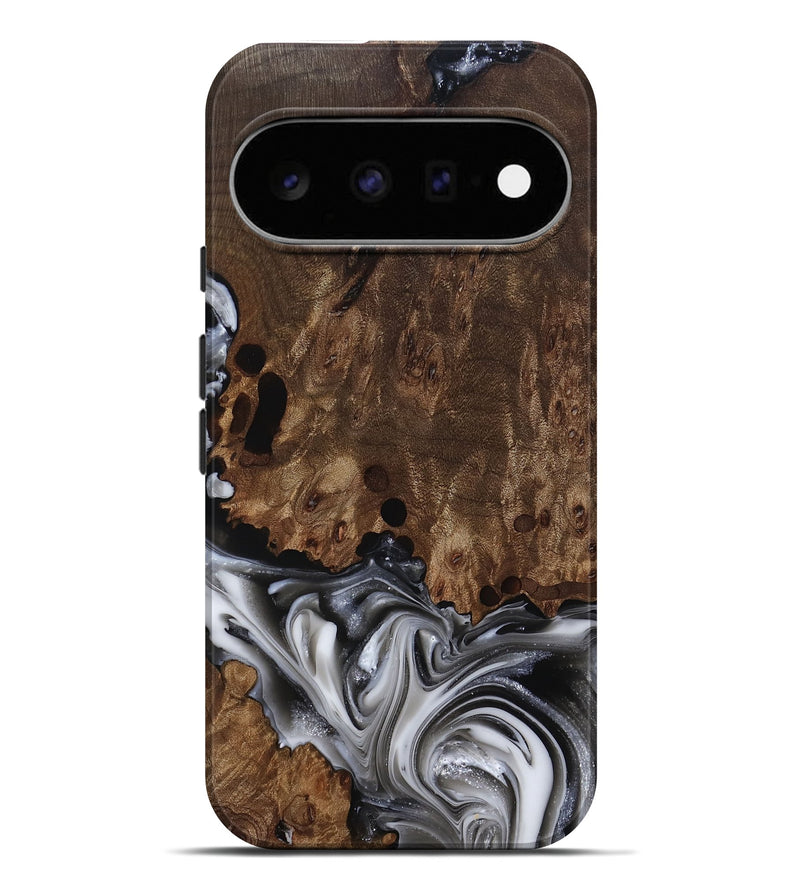 Pixel 11 Pro XL Wood Live Edge Phone Case - Paityn (Black & White, 812230)