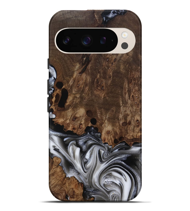 Pixel 9 Pro XL Wood Live Edge Phone Case - Paityn (Black & White, 812230)