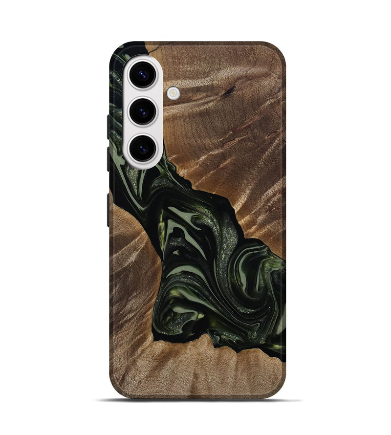 Galaxy S25 Wood Live Edge Phone Case - Darron (Green, 812233)