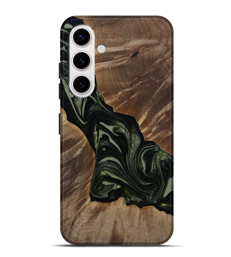 Galaxy S25 Plus Wood Live Edge Phone Case - Darron (Green, 812233)
