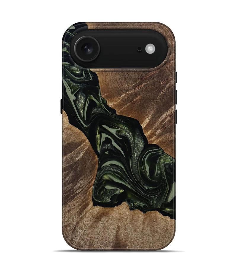 iPhone 17 Air Wood Live Edge Phone Case - Darron (Green, 812233)