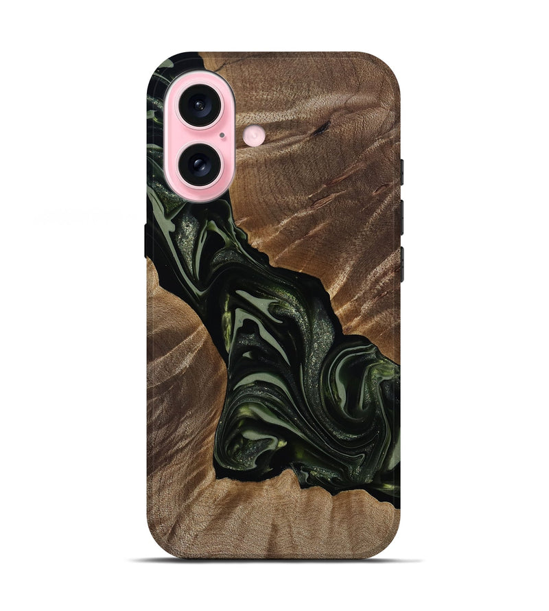 iPhone 17 Wood Live Edge Phone Case - Darron (Green, 812233)