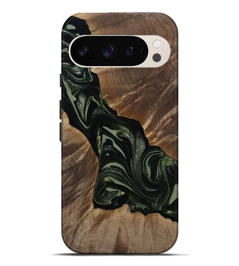 Pixel 10 Pro XL Wood Live Edge Phone Case - Darron (Green, 812233)