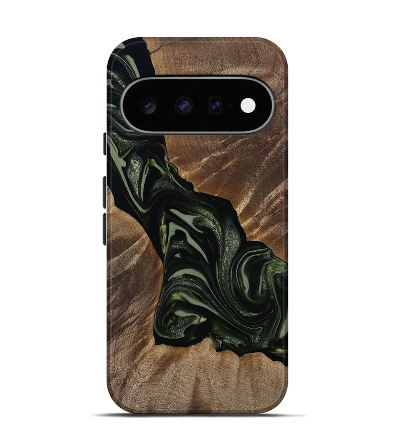 Pixel 11 Wood Live Edge Phone Case - Darron (Green, 812233)