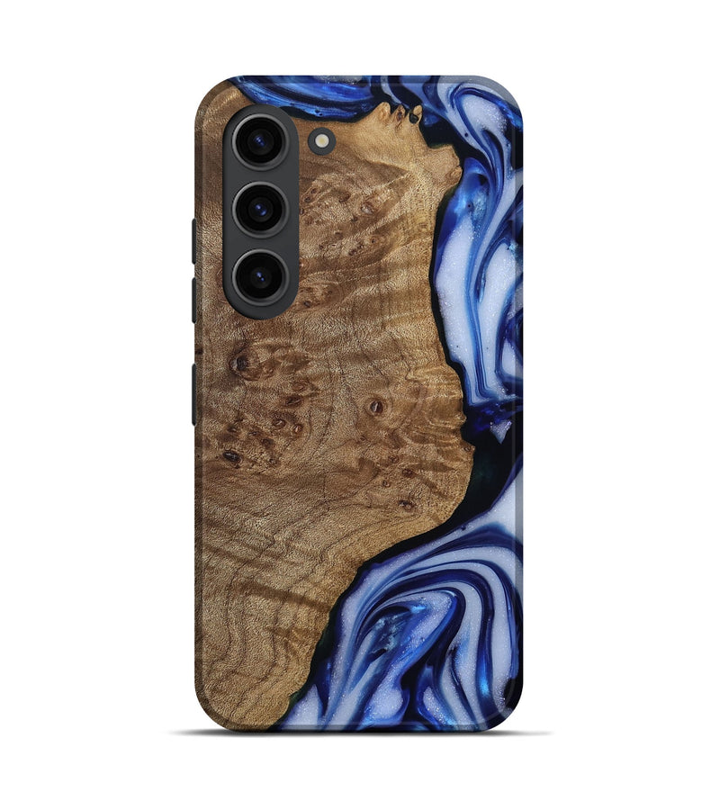 Galaxy S23 Wood Live Edge Phone Case - Pete (Blue, 812239)