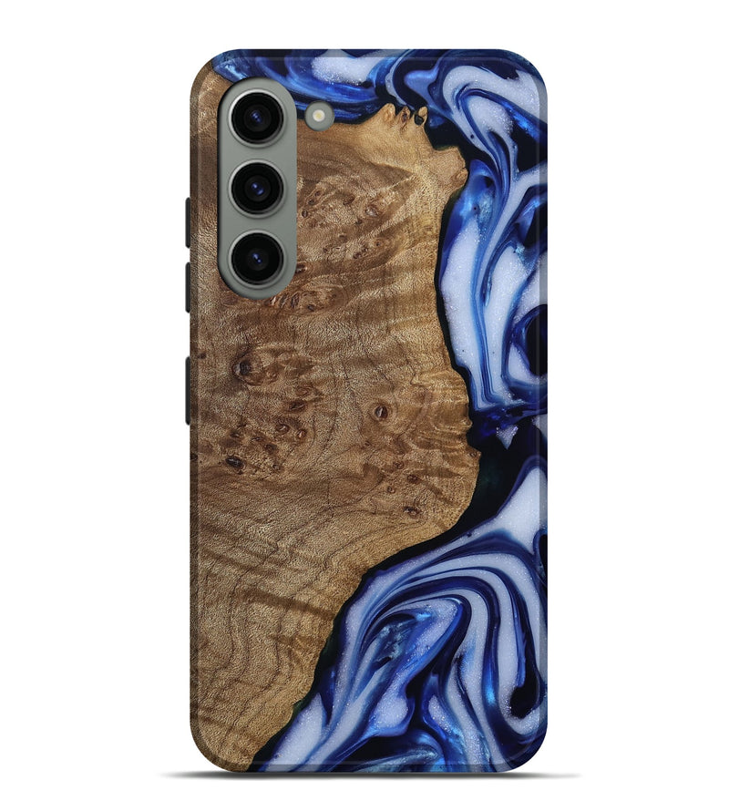 Galaxy S23 Plus Wood Live Edge Phone Case - Pete (Blue, 812239)