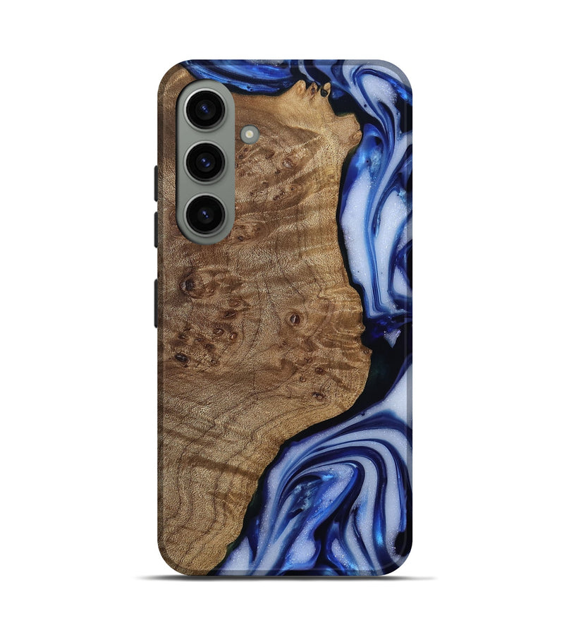 Galaxy S24 Wood Live Edge Phone Case - Pete (Blue, 812239)