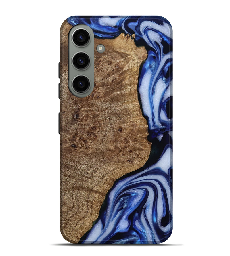 Galaxy S24 Plus Wood Live Edge Phone Case - Pete (Blue, 812239)