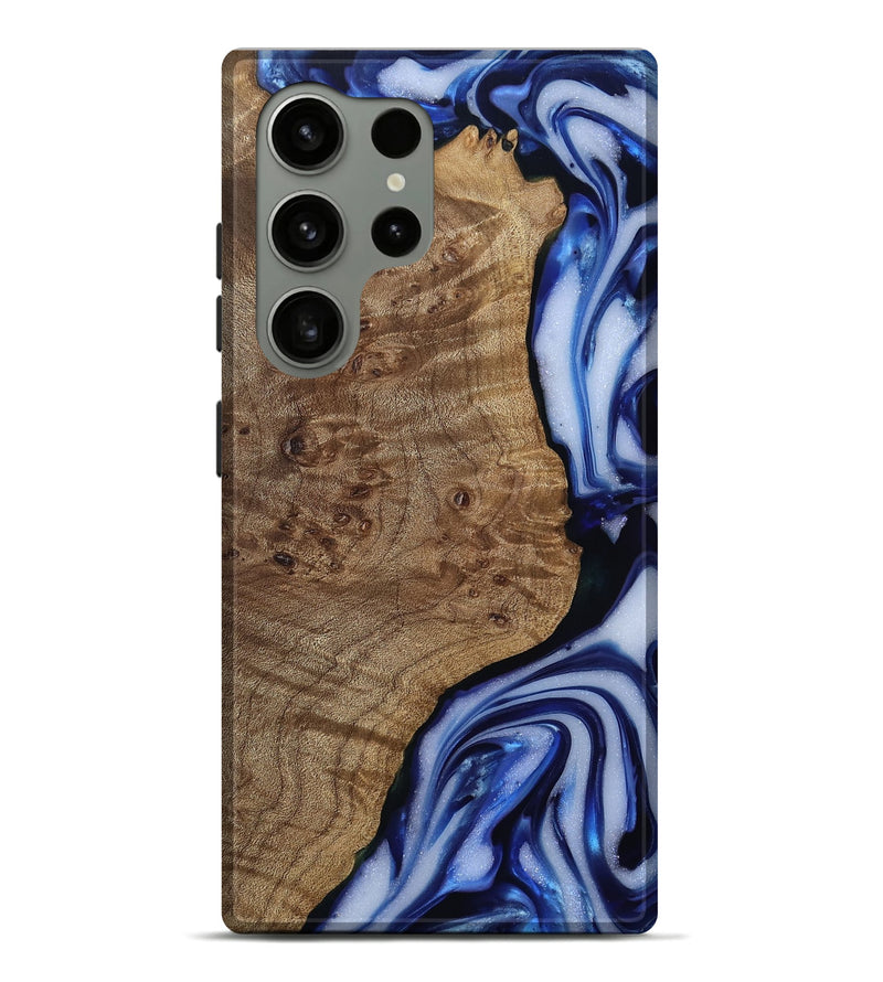 Galaxy S24 Ultra Wood Live Edge Phone Case - Pete (Blue, 812239)
