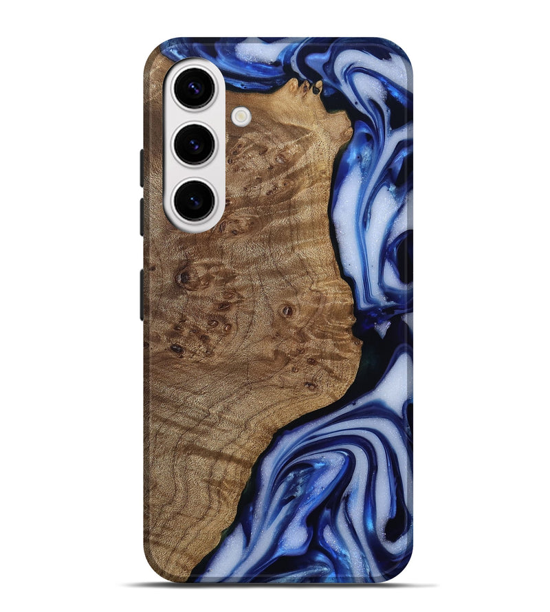 Galaxy S25 Plus Wood Live Edge Phone Case - Pete (Blue, 812239)