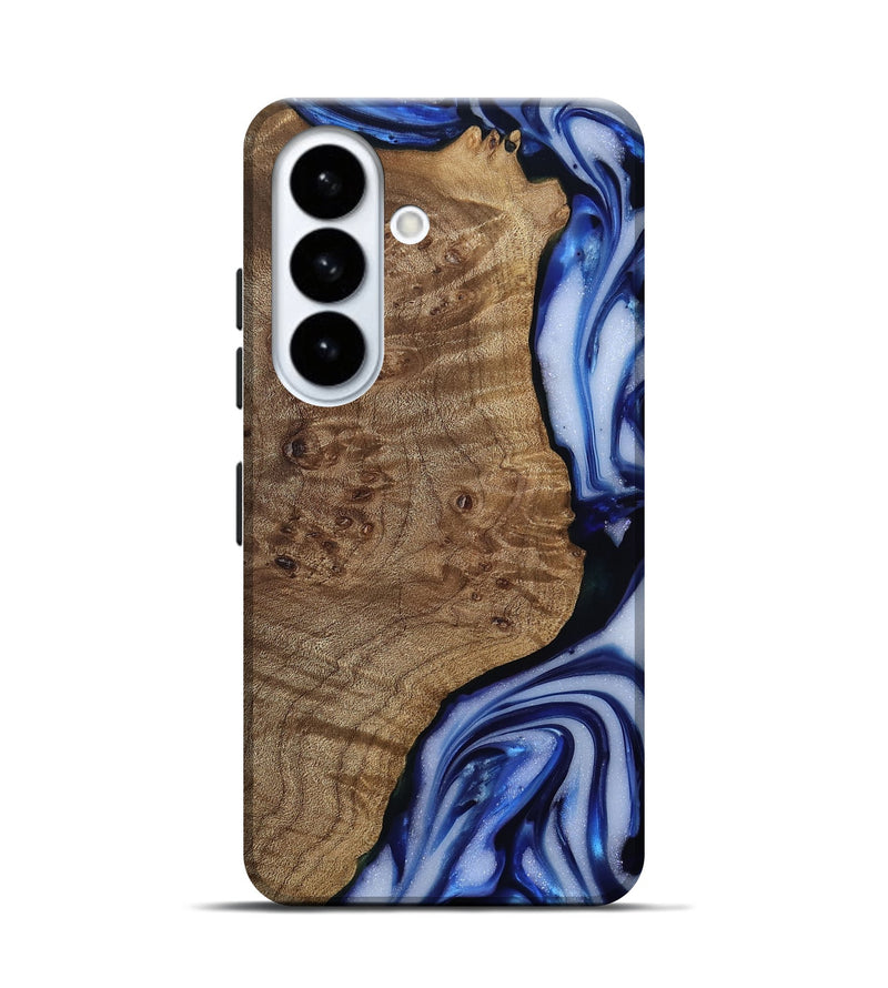 Galaxy S26 Wood Live Edge Phone Case - Pete (Blue, 812239)