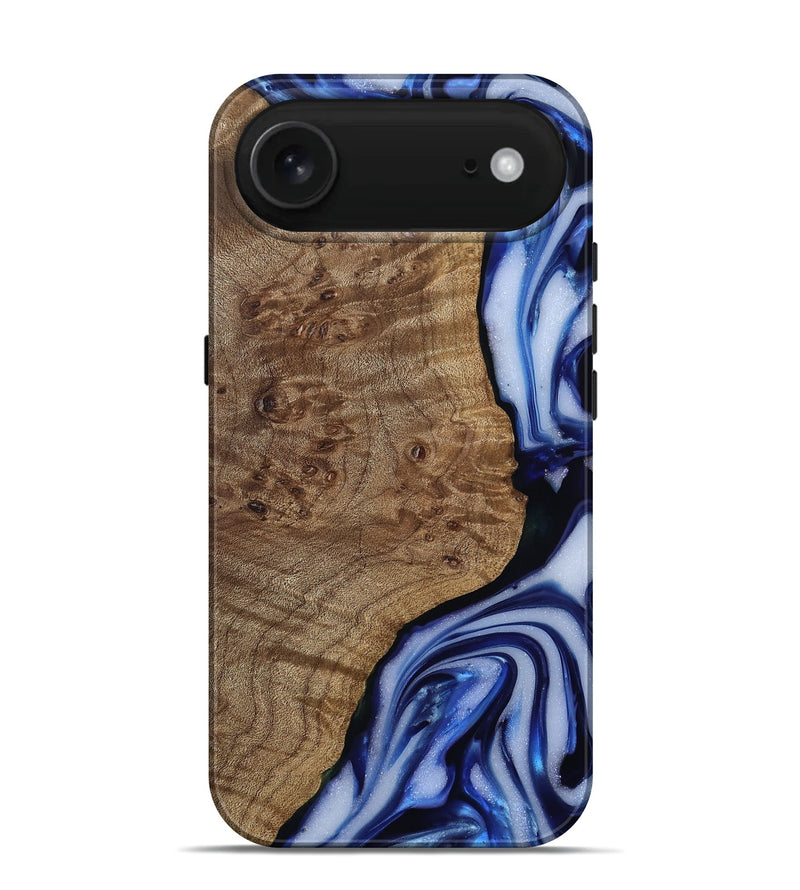 iPhone 17 Air Wood Live Edge Phone Case - Pete (Blue, 812239)