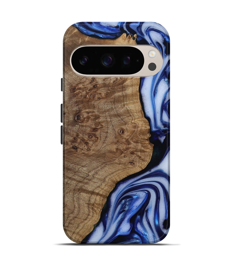 Pixel 10 Wood Live Edge Phone Case - Pete (Blue, 812239)