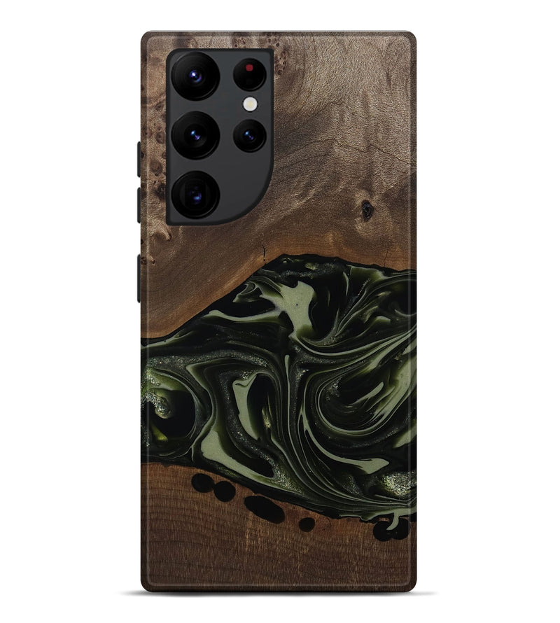 Galaxy S22 Ultra Wood Live Edge Phone Case - Albin (Green, 812241)