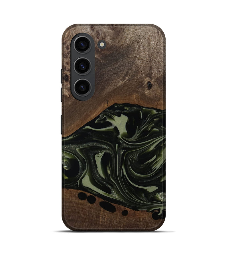 Galaxy S23 Wood Live Edge Phone Case - Albin (Green, 812241)